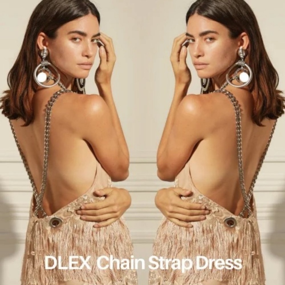 Dylan Lex Chain Strap Dress Nude Large — image 5 of 6